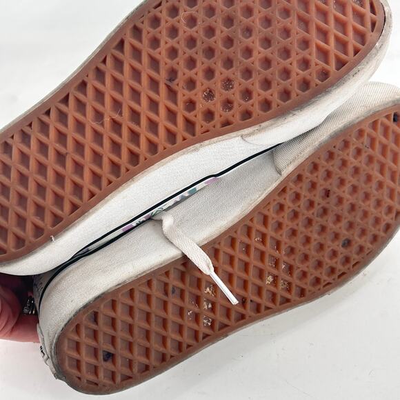 Vans Sk8 Hi Canvas Shoe 7.5 Womens Floral Flower White Sneakers High Top - Picture 8 of 8